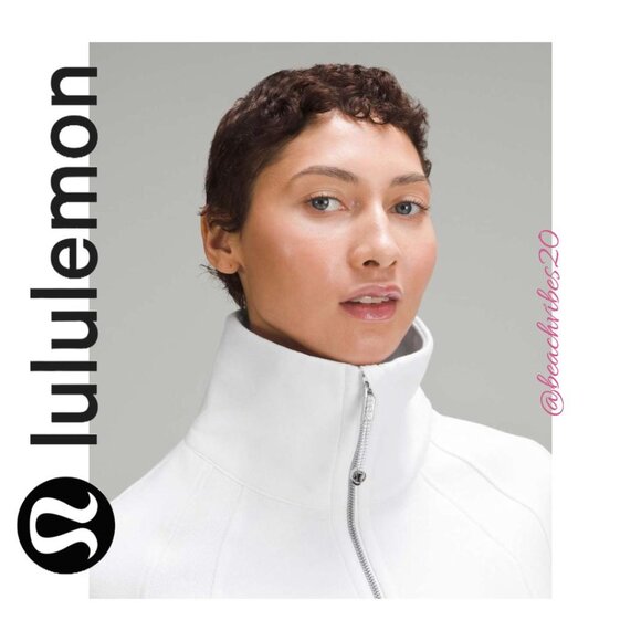 LULULEMON ATHLETICA Scuba Oversized Funnel-Neck Half Zip White M/L EUC LL-234 - Picture 5 of 12